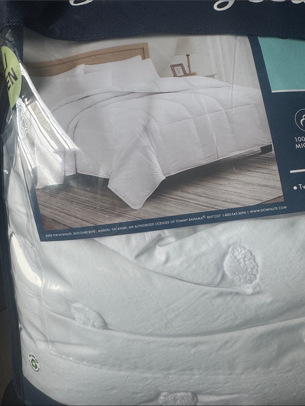 Tommy Bahama White Quilted Comforter - Bright White